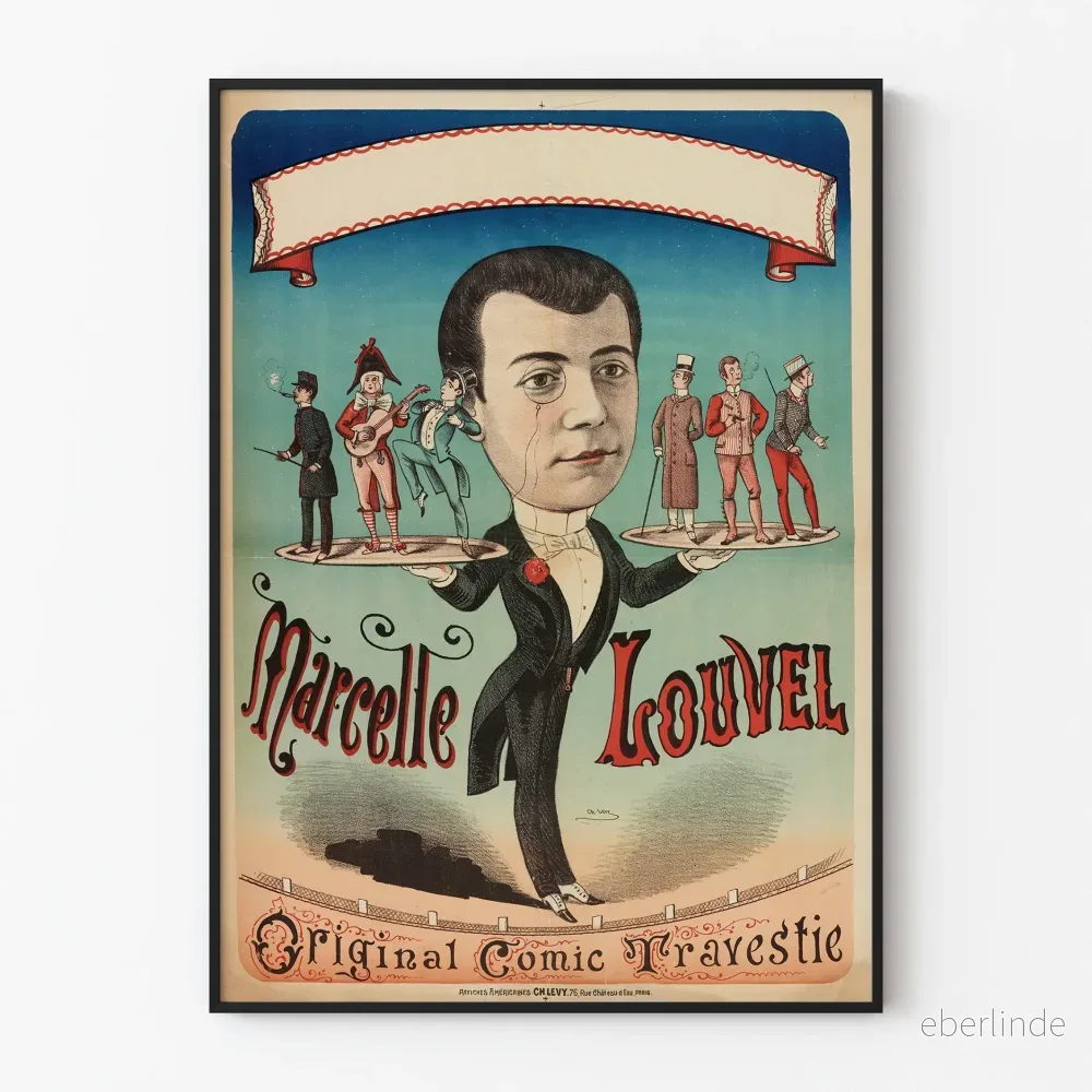 Vintageposter Marcelle Louvel Original Comic Travestie