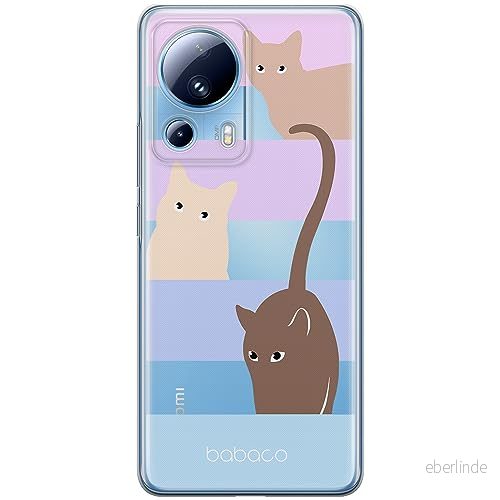 ERT GROUP mobiltelefonfodral för Xiaomi 13 LITE/CIVI 2 originalt och officiellt licensierat Babaco mönster Cats 014 optimalt anpassad till formen på mobiltelefonen, gedeeltelijk transparant 5905511926649