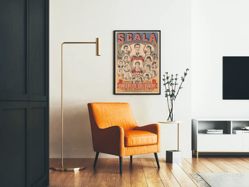 Vintageposter Scala Bourges Sommarkonsert väggdekoration - Bild 2