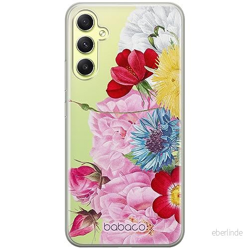 ERT GROUP mobiltelefonfodral för Samsung A34 5G originalt och officiellt licensierat Babaco mönster Flowers 056 optimalt anpassad till formen på mobiltelefonen, gedeeltelijk transparant 5905511783082