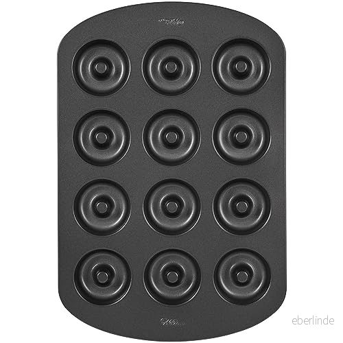 Wilton 12 munkbakform: Munkform med non stick beläggning, högkvalitativ munkbakform för munkar i standardstorlek diskmaskinssäker 35,2 x 23,5 cm 70896138095
