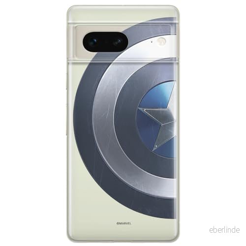 ERT GROUP mobiltelefonfodral för Google PIXEL 7 originalt och officiellt licensierat Marvel mönster Captain America 006 optimalt anpassad till formen på mobiltelefonen, gedeeltelijk transparant 5905795141592
