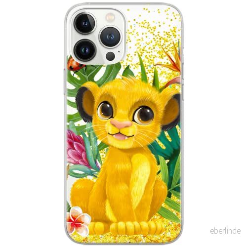 ERT GROUP mobiltelefonfodral för Apple Iphone 13 PRO originalt och officiellt licensierat Disney mönster Simba & Friends 004 Vit anpassad till formen på mobiltelefonen, med glitter overflow effekt 5904805764455
