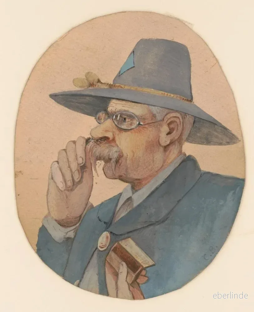 Konsttryck av Carl Bayer, intendent vid sjukhuset för A-sällskapet - Adolph Metzner - Bild 2