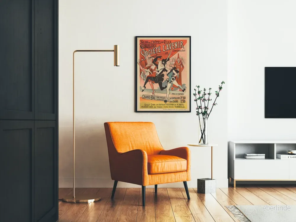 Affisch för stor bal, Sällskapet L'Avenir, Stadshuset Charleroi - Bild 2