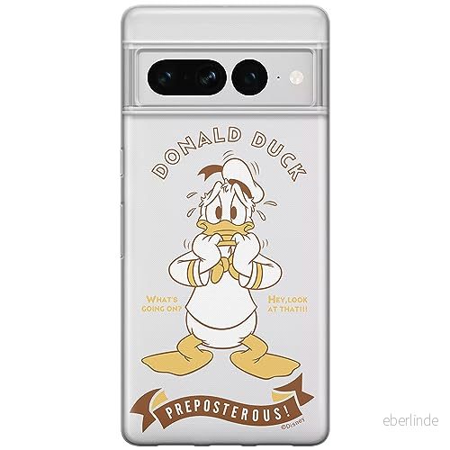 ERT GROUP mobiltelefonfodral för Google PIXEL 7 PRO originalt och officiellt licensierat Disney mönster Donald 004 optimalt anpassad till formen på mobiltelefonen, gedeeltelijk transparant 5905795178659