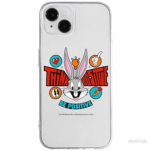 ERT GROUP mobiltelefonfodral för Iphone 14 PLUS originalt och officiellt licensierat Looney Tunes mönster Bugs 020 optimalt anpassad till formen på mobiltelefonen, gedeeltelijk transparant 5905795084219