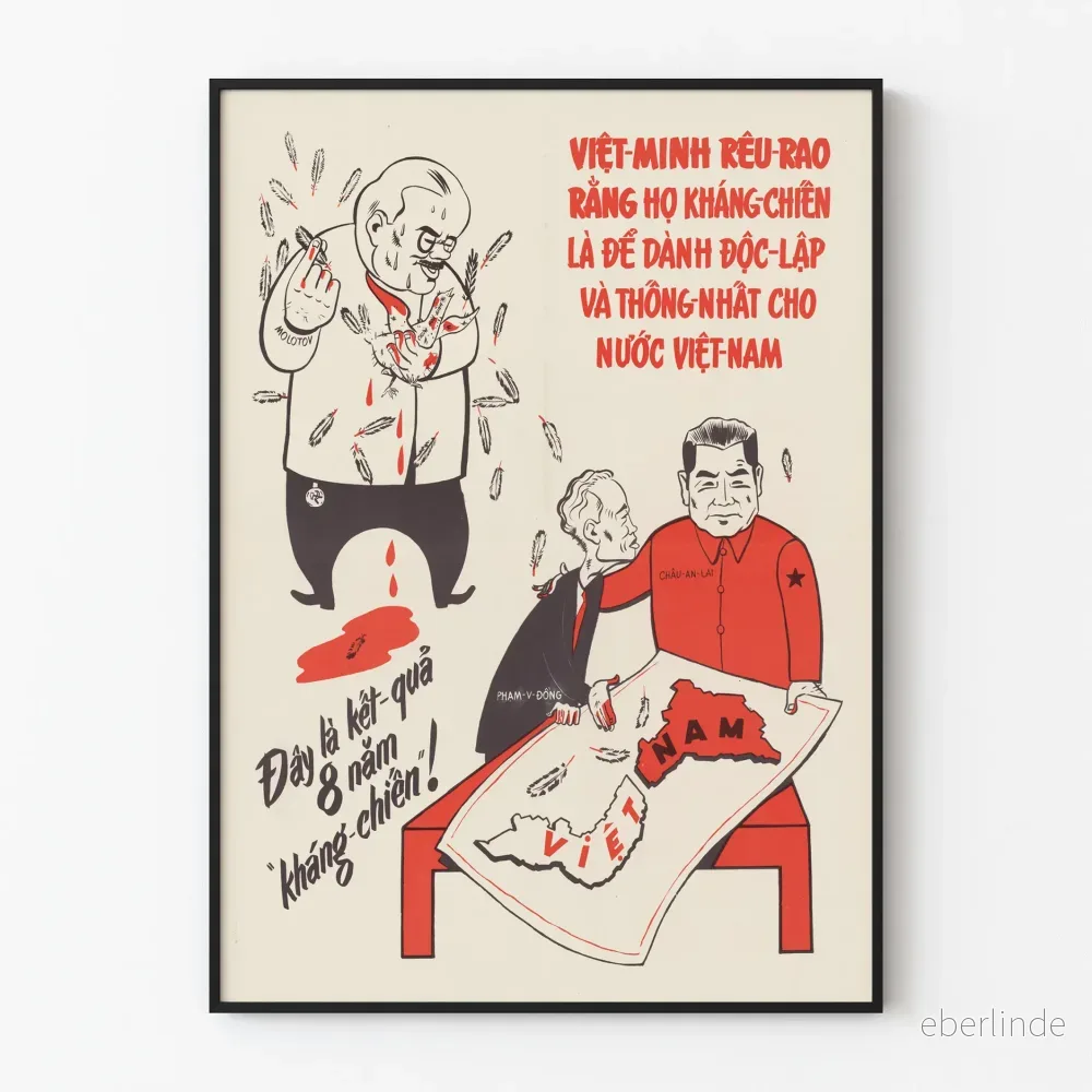 vietnamesisk propagandaposter om kampen för självständighet och enhet