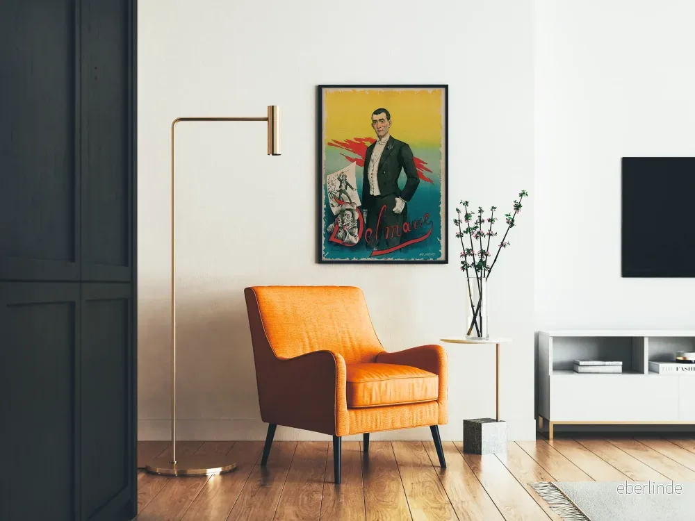 Vintageposter Delmarre dekorativ i grafisk konststil - Bild 2
