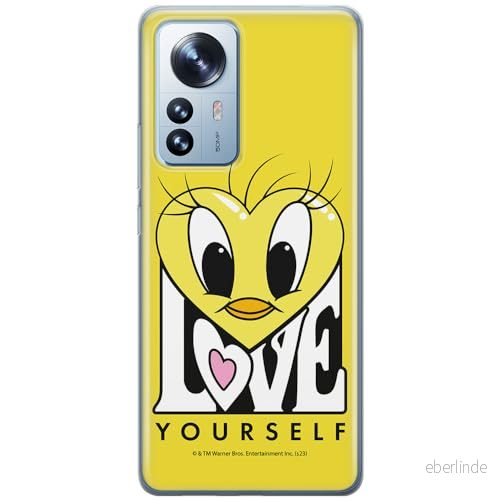 ERT GROUP mobiltelefonfodral för Xiaomi 12 / 12X originalt och officiellt licensierat Looney Tunes mönster Tweety 015 optimalt anpassad till formen på mobiltelefonen, fodral tillverkad av TPU plast 5905795097783