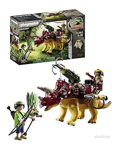Playmobil DINO RISE Triceratops Leksaker för barn, Storlek: One Size, Multi coloured 4008789712622