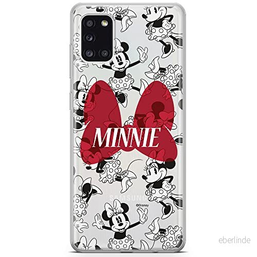 ERT GROUP mobiltelefonfodral för Samsung A31 originalt och officiellt licensierat Disney mönster Minnie 048 optimalt anpassad till formen på mobiltelefonen, gedeeltelijk transparant 5903040213674