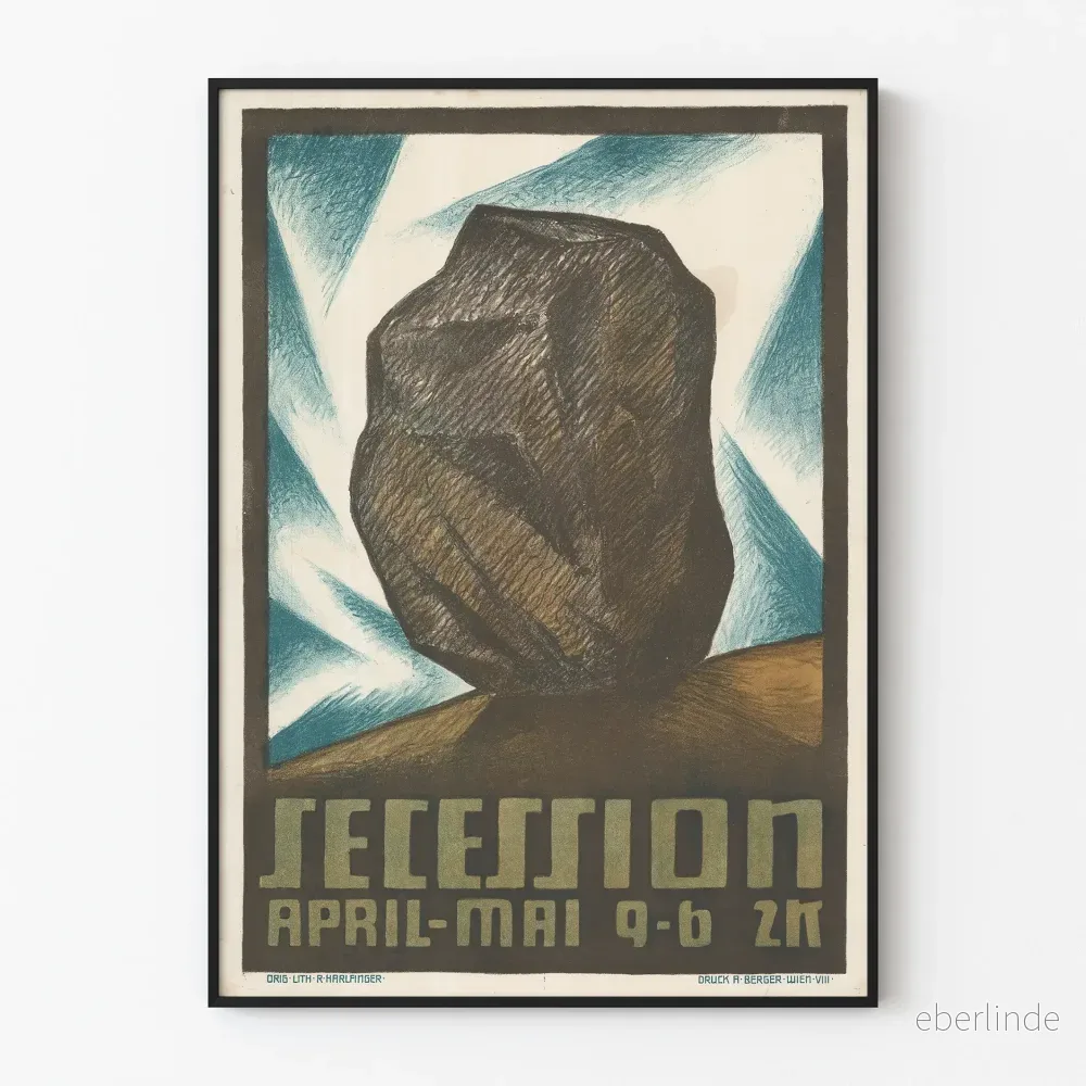 Secessionposter med sten- och ljusmotiv