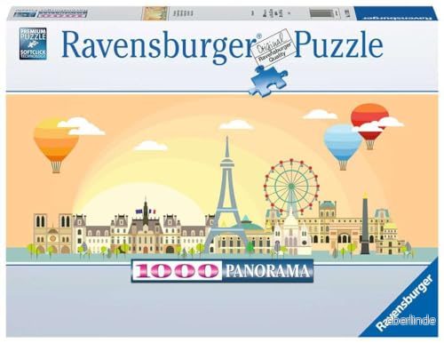 Ravensburger Puzzle 17393 Ein Tag in Paris 1000 Teile für Erwachsene und Kinder ab 14 Jahren 4005556173938
