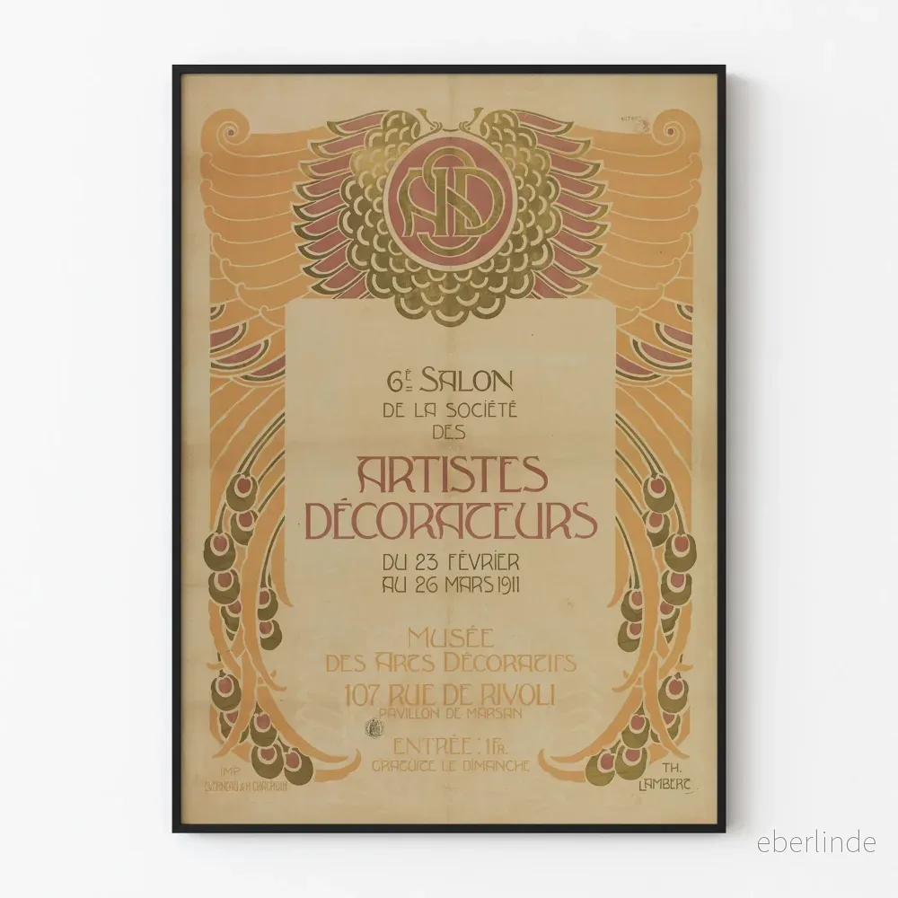 Originalposter för 6:e Dekorationskonstnärers Salong 1911