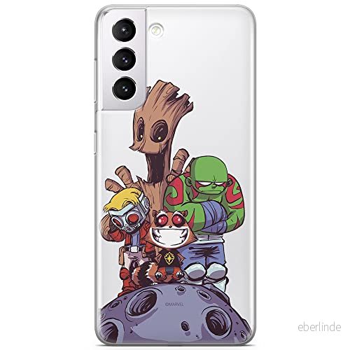 ERT GROUP mobiltelefonfodral för Samsung S21 originalt och officiellt licensierat Marvel mönster Guardians of the Galaxy 017 optimalt anpassad till formen på mobiltelefonen, gedeeltelijk transparant 5903932376609