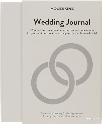 Moleskine Wedding Journal, Theme Notebook Hardcover for Planning and Organising your Calendar Large Size 13 x 21 cm 400 Pages 8058647620275