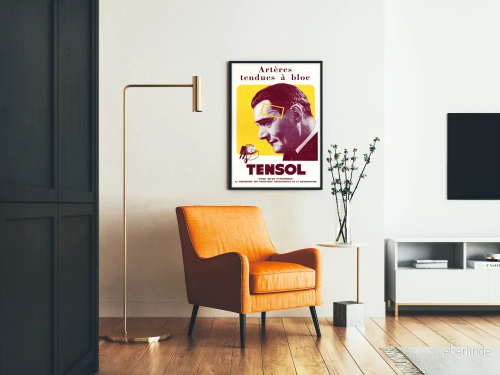 Vintage medicinsk poster TENSOL spända artärer till brädden - Bild 2