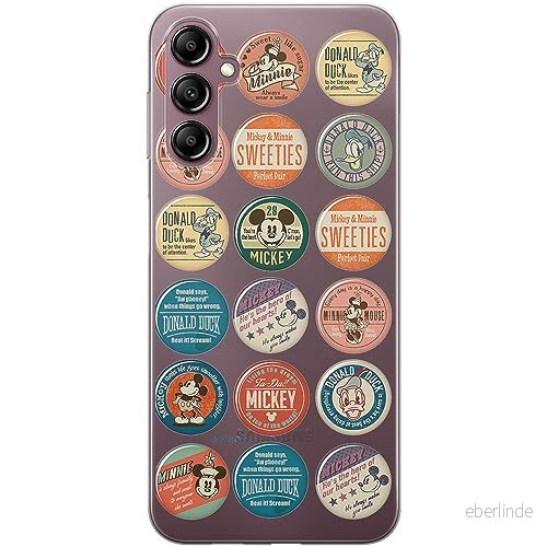 ERT GROUP mobiltelefonfodral för Samsung A14 4G/5G originalt och officiellt licensierat Disney mönster Mickey & Friends 003 optimalt anpassad till formen på mobiltelefonen, gedeeltelijk transparant 5905511819330
