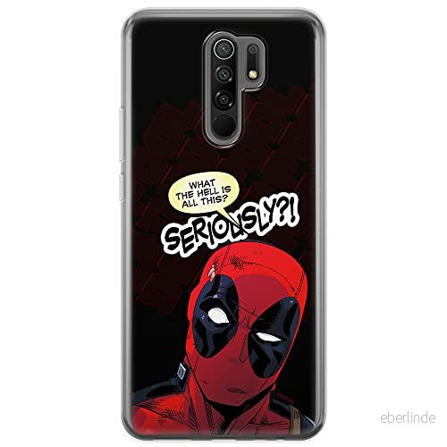 ERT GROUP mobiltelefonfodral för Xiaomi REDMI 9 originalt och officiellt licensierat Marvel mönster Deadpool 010 optimalt anpassad till formen på mobiltelefonen, fodral tillverkad av TPU plast 5903040306376