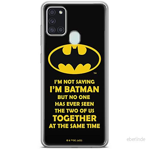 ERT GROUP mobiltelefonfodral för Samsung A21s originalt och officiellt licensierat DC mönster Batman 053 optimalt anpassad till formen på mobiltelefonen, fodral tillverkad av TPU plast 5905131551368