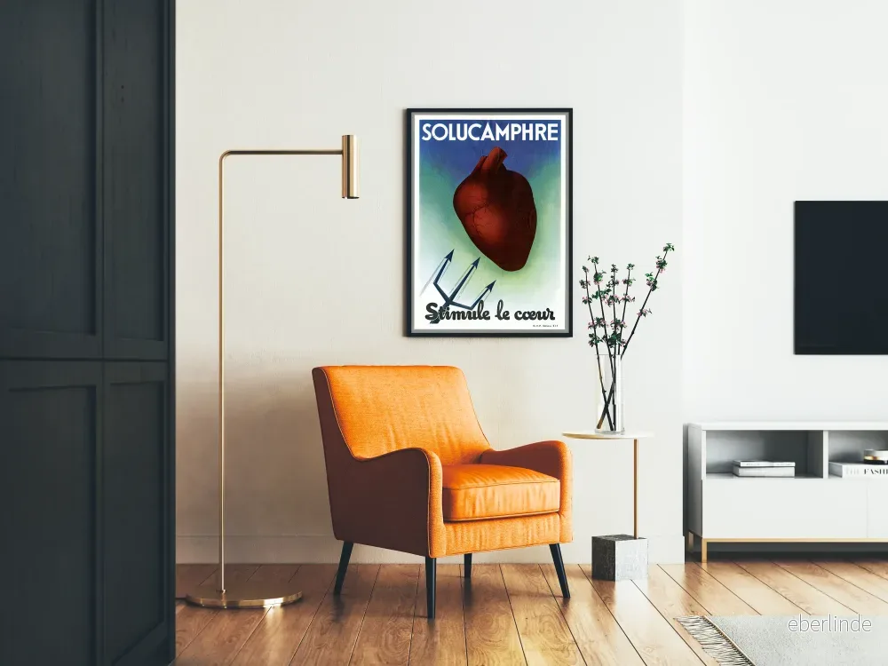 Vintageposter Solucamphre stimulerar hjärtat väggdekoration - Bild 2