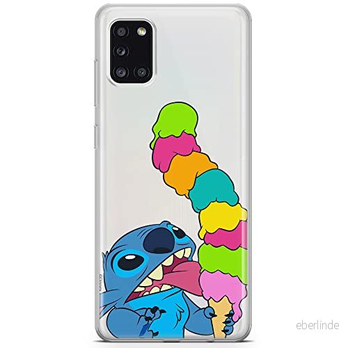 ERT GROUP mobiltelefonfodral för Samsung A31 originalt och officiellt licensierat Disney mönster Stitch 015 optimalt anpassad till formen på mobiltelefonen, gedeeltelijk transparant 5905131213235