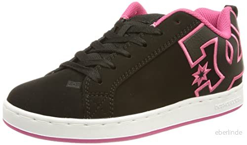 DC Shoes COURT GRAFFIK dam Sneaker, Svart rosa stencil, 42 EU 3613375828628