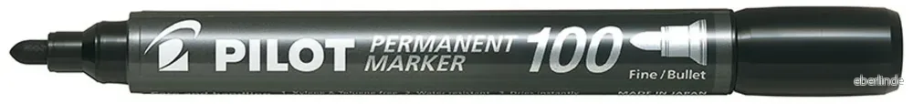 Pilot Märkpenna 100 - Svart - Fine (20) 3131910501268