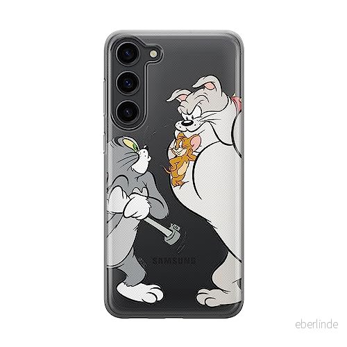 ERT GROUP mobiltelefonfodral för Samsung S23 PLUS originalt och officiellt licensierat Tom & Jerry mönster 001 optimalt anpassad till formen på mobiltelefonen, gedeeltelijk transparant 5905511447946