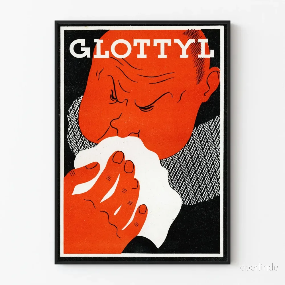 Vintageposter Glottyl - Retro reklambild