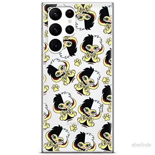 ERT GROUP mobiltelefonfodral för Samsung S22 ULTRA originalt och officiellt licensierat Disney mönster Cruella 007 optimalt anpassad till formen på mobiltelefonen, gedeeltelijk transparant 5905131492937