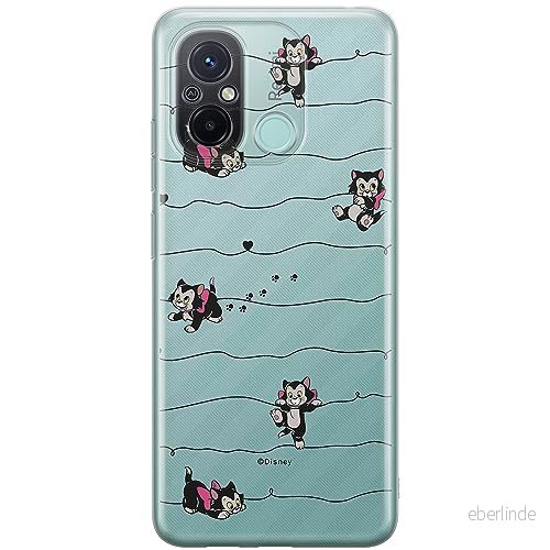 ERT GROUP mobiltelefonfodral för Xiaomi REDMI 12C/ 11A originalt och officiellt licensierat Disney mönster Cat Figaro 001 anpassad till formen på mobiltelefonen, gedeeltelijk transparant 5905511836931