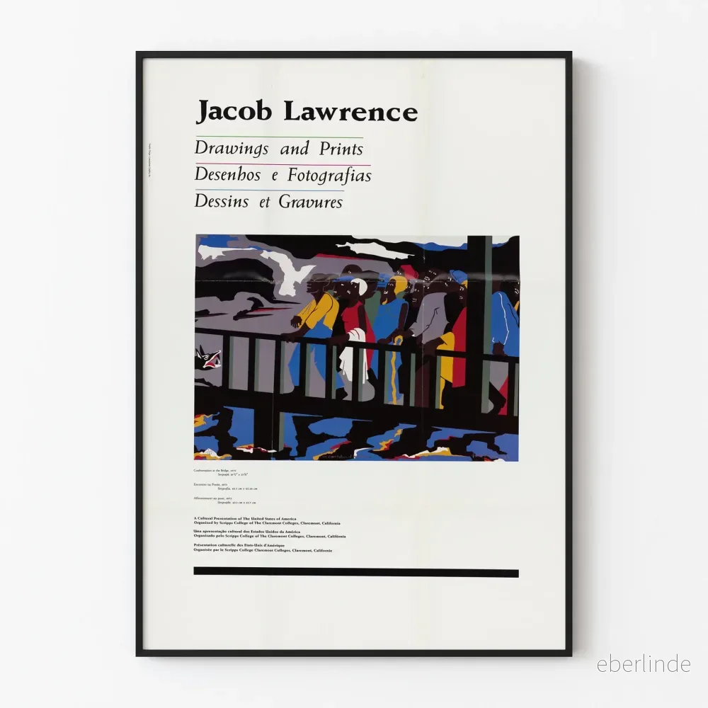 Poster 'Jacob Lawrence - Drawings and Prints' för väggdekoration