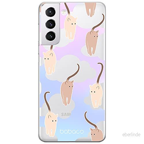 ERT GROUP mobiltelefonfodral för Samsung S21 originalt och officiellt licensierat Babaco mönster Cats 015 optimalt anpassad till formen på mobiltelefonen, gedeeltelijk transparant 5905131117359