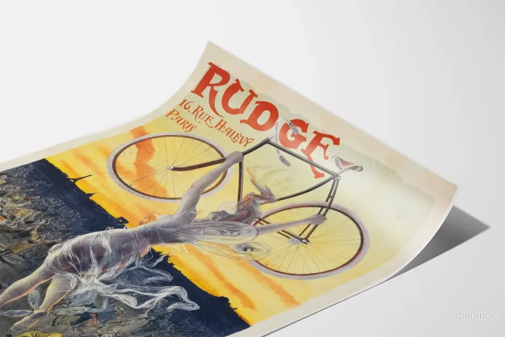 Vintageposter Rudge Vélo - Parisisk väggdekoration - Bild 3