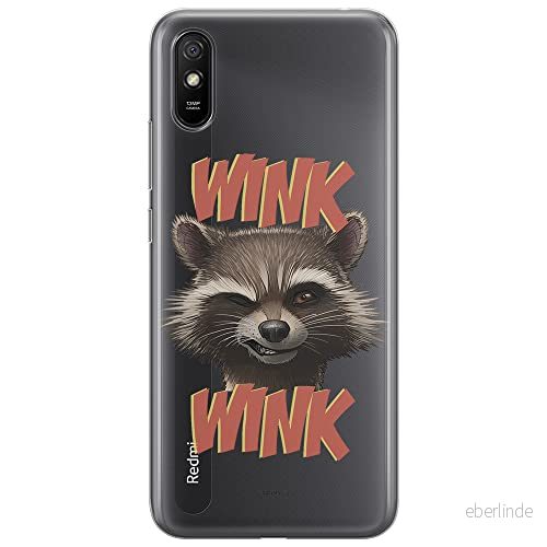 ERT GROUP mobiltelefonfodral för Xiaomi REDMI 9A originalt och officiellt licensierat Marvel mönster Rocket 003 optimalt anpassad till formen på mobiltelefonen, gedeeltelijk transparant 5903040308721