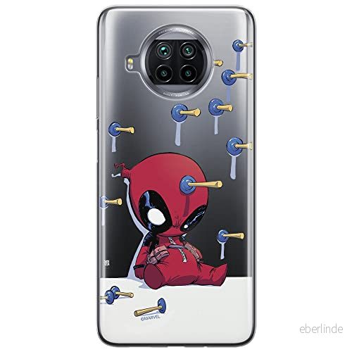 ERT GROUP mobiltelefonfodral för Xiaomi MI 10T LITE/REDMI NOTE 9 PRO 5G originalt och officiellt licensierat Marvel mönster Deadpool 005, gedeeltelijk transparant 5903537153476
