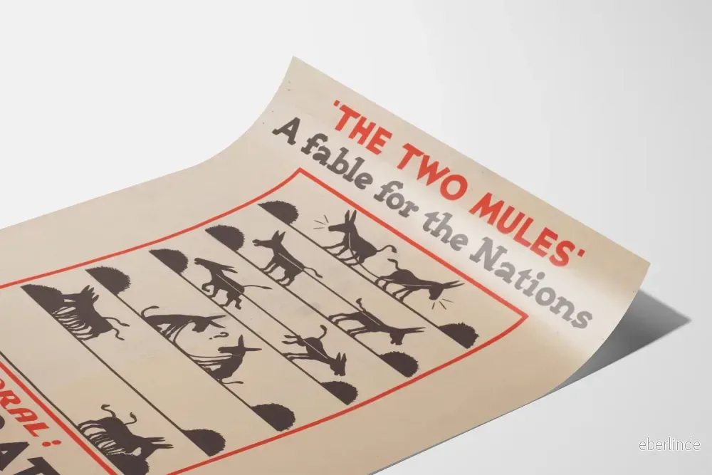 Väggposter 'The Two Mules' - La Fable de la Coopération - Bild 3