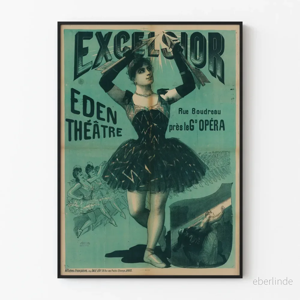 Vintageposter Excelsior Eden Teater Boudreau Gata