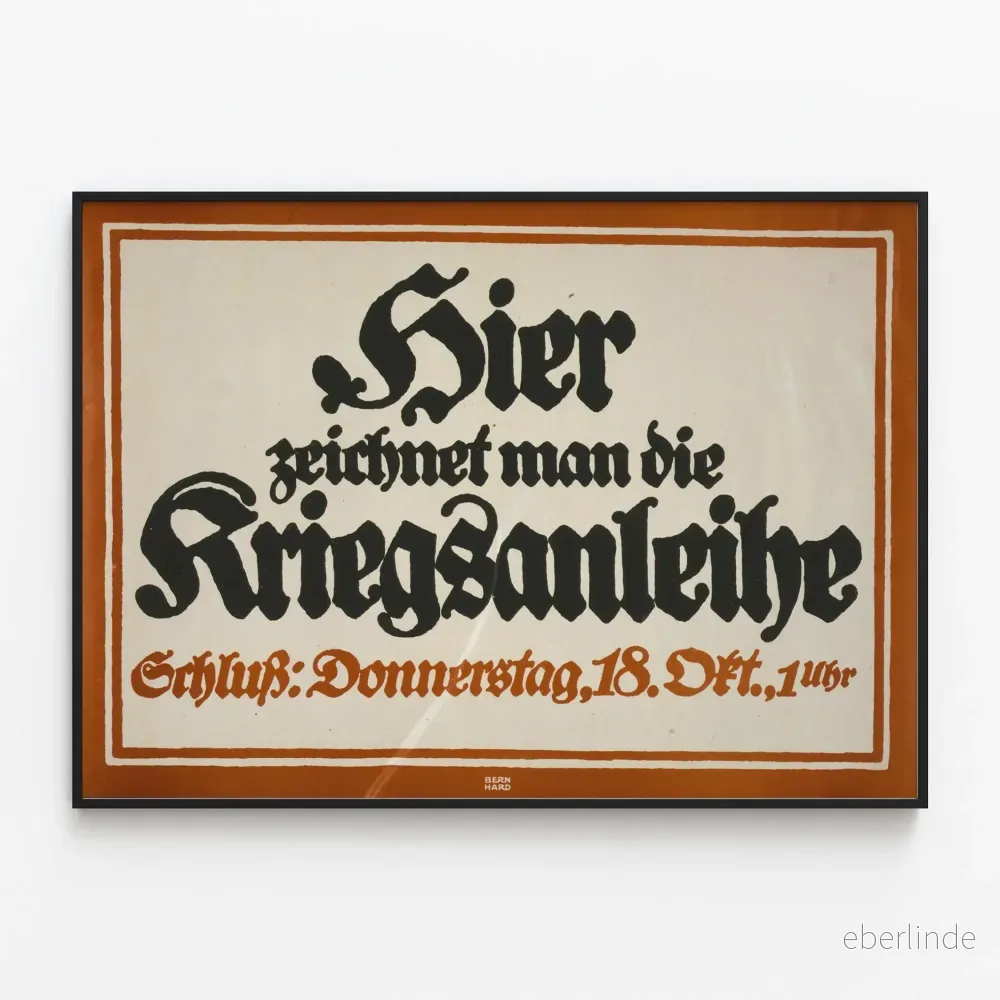 Vintageaffisch - Så här tecknar man krigsobligationen