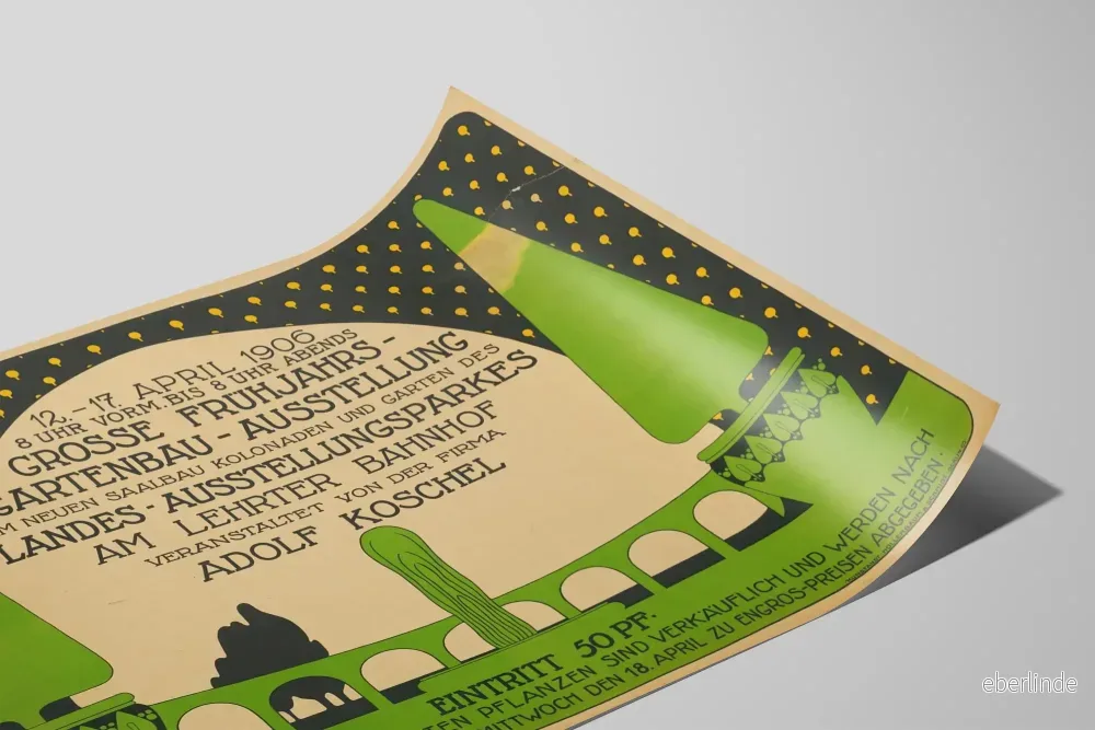 Vintageposter Utställning Trädgård Vår 1906 - Bild 2