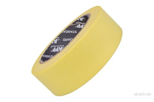APP standard 60 C målarbrapp 36 mm mångsidigt crepe för måleriarbeten, lösningsmedelsfri avtagbar utan rester tejp, temperaturbeständig upp till 45 m x 5907782054250