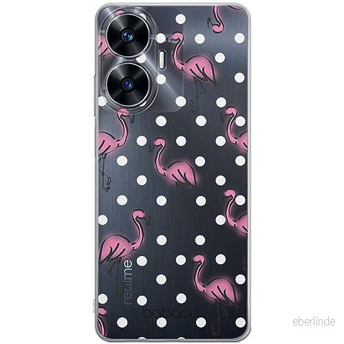 ERT GROUP mobiltelefonfodral för Realme C55 originalt och officiellt licensierat Babaco mönster Flamingo 003 optimalt anpassad till formen på mobiltelefonen, gedeeltelijk transparant 5905511866518