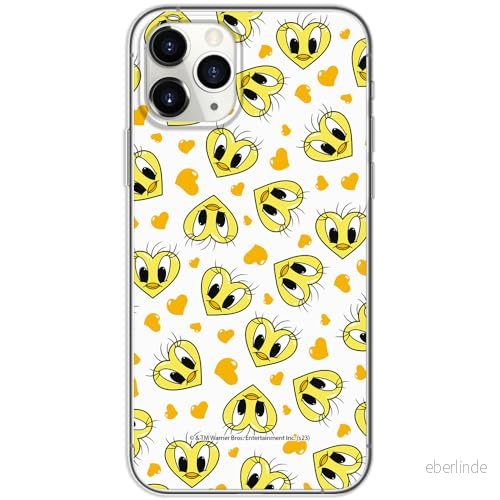 ERT GROUP mobiltelefonfodral för Iphone 11 PRO originalt och officiellt licensierat Looney Tunes mönster Tweety 017 optimalt anpassad till formen på mobiltelefonen, fodral tillverkad av TPU plast 5905795120023