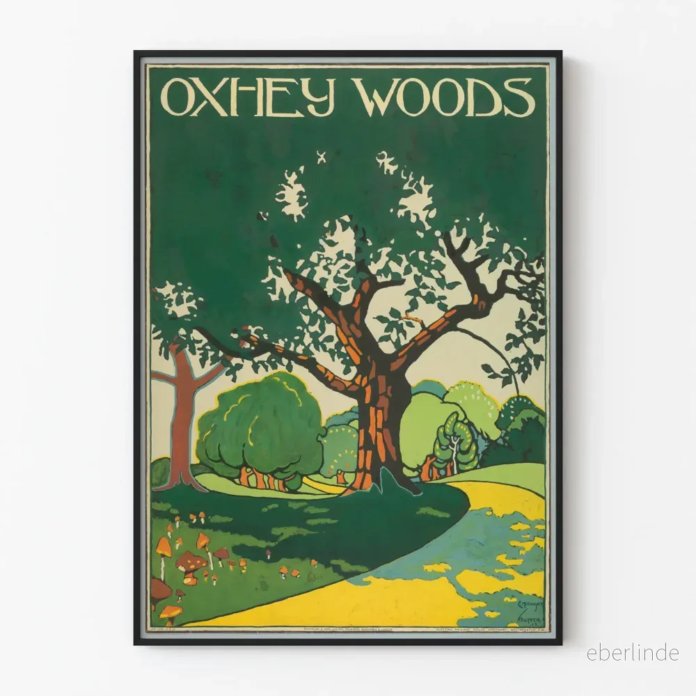 Dekorativ poster Oxhey Woods-stil vintage Dekorativ poster Oxhey Woods-stil vintage