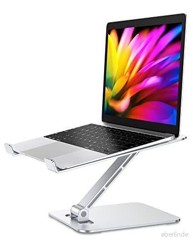 Babacom laptopställ höjdjusterbar, vikbart i aluminiumlegering ergonomiskt, ventilerat laptopställ, kompatibelt med MacBook Air, Pro, Samsung, alla bärbara datorer 1016 tum (silver) 6015782840151