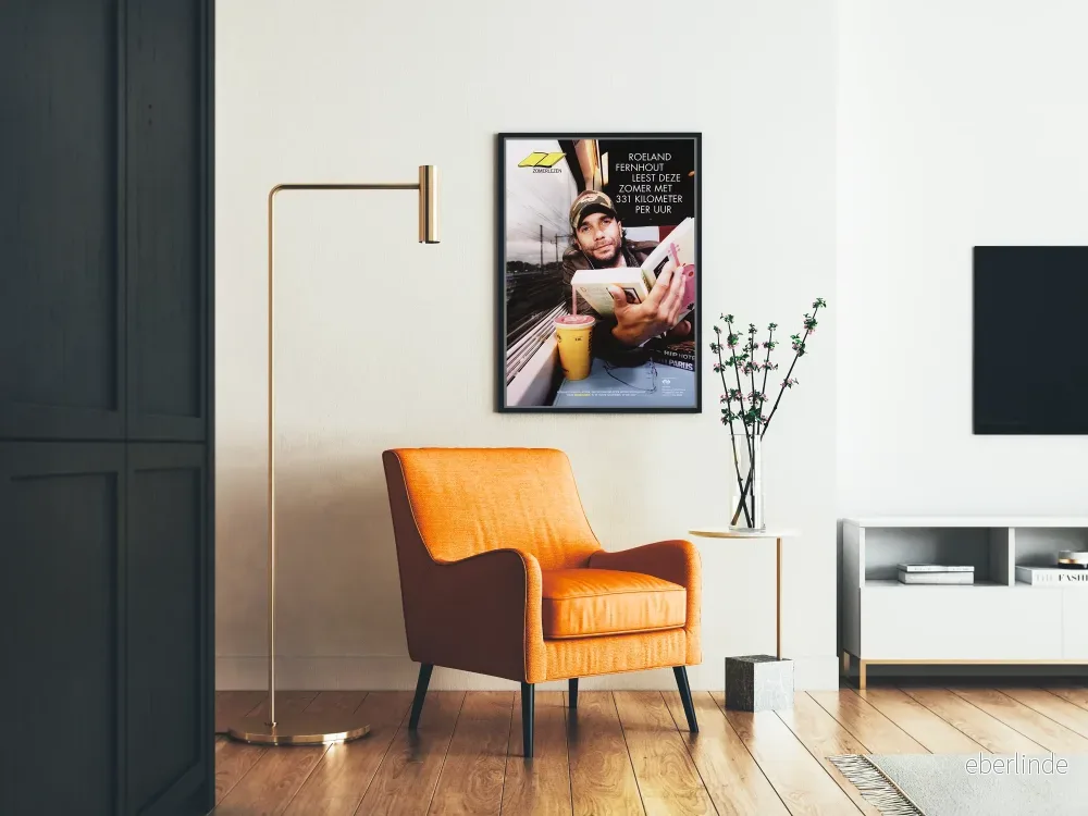 Poster Roeland Fernhout som läser i ett tåg - Bild 2