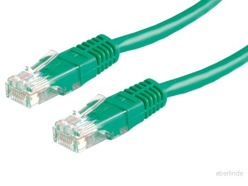 ROLINE Patchkabel Kat.5e (klass D) UTP, grön, 0,5 m 7611990134694
