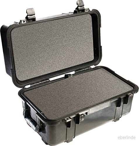 PELI 1460 skyddande hardcase, IP67 vatten och dammtät, 33 liters kapacitet, tillverkad i USA, med anpassningsbar skuminredning, svart 19428098094
